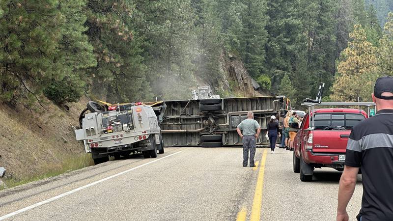 A school bus carrying teenagers from the Treasure Valley YMCA summer program crashed on Highway...