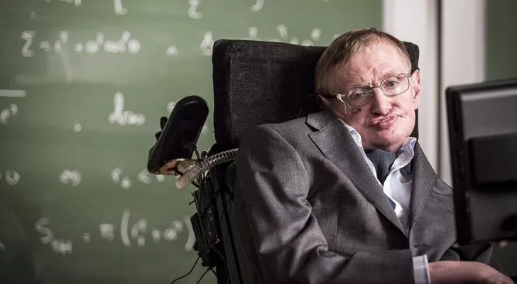 Stephen Hawking in his wheelchair