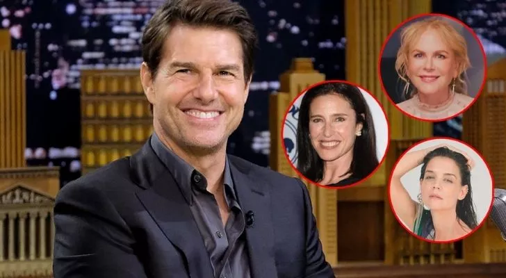 Tom Cruise and pictures of his three wives