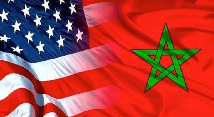 The USA and Morocco flags