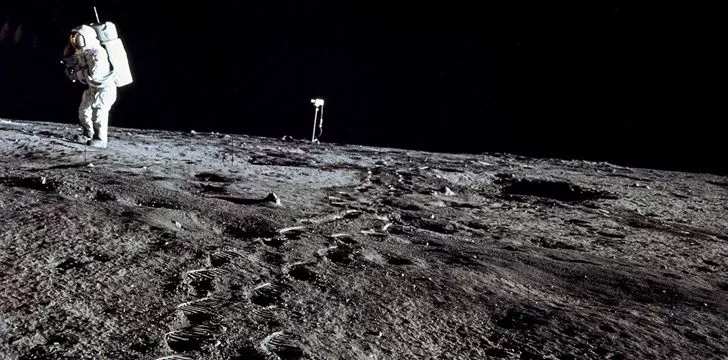 Footprints on the moon
