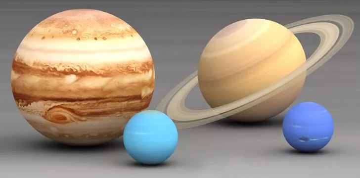 The four gas giants