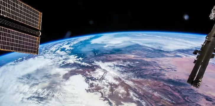 ISS Orbiting Earth