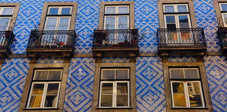 Beautiful azulejos tiling in Algarve