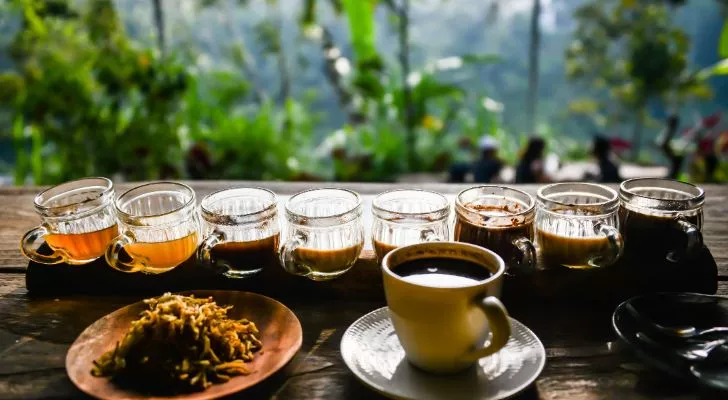 A selection of Kopi Luwak coffees