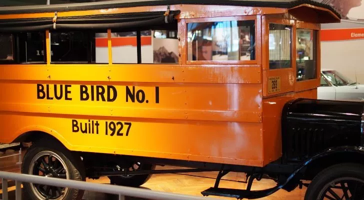 The oldest surviving school bus in the Henry Ford Museum