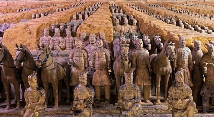 The famous Terracotta Army in China