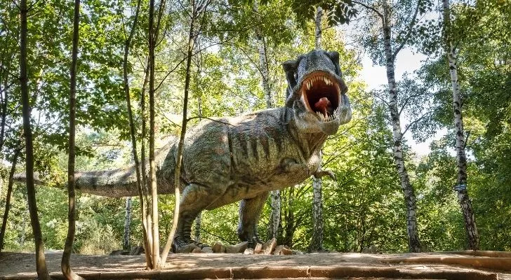 A large roaring T-rex