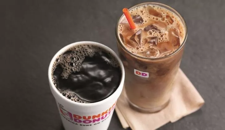 Two different coffees from Dunking Donuts