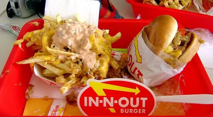 In-N-Out Animal Style burger and Animal-Style fries