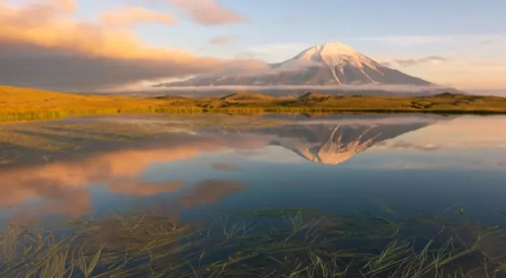 A volcano in Kamchatka, Russia