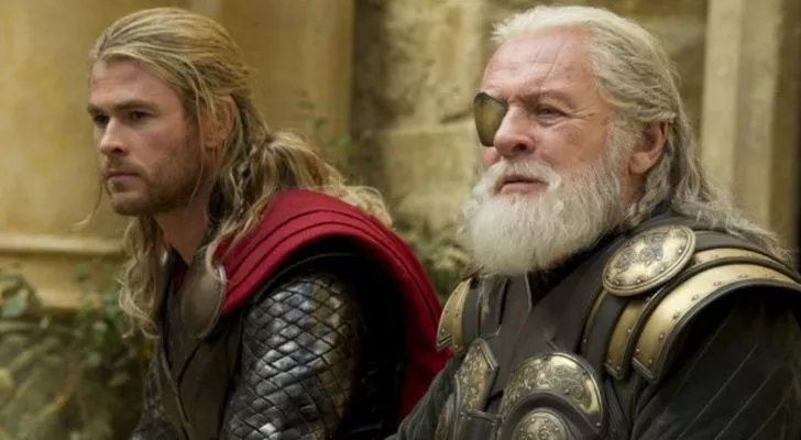 Thor with his father Odin